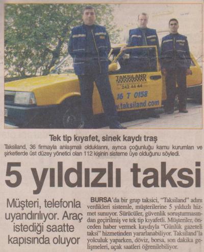 5 yıldızlı taksi